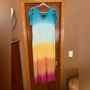 Lane Bryant tie dye maxi dress